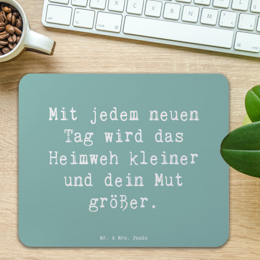 Mauspad Spruch Heimweh überwinden Mut Mousepad, Computer zubehör, Büroausstattung, PC Zubehör, Arbeitszimmer, Mauspad, Einzigartiges Mauspad, Designer Mauspad, Mausunterlage, Mauspad Büro