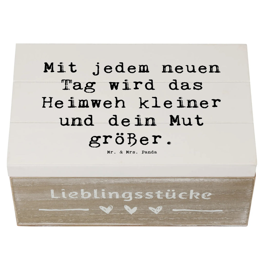 Holzkiste Spruch Heimweh überwinden Mut Holzkiste, Kiste, Schatzkiste, Truhe, Schatulle, XXL, Erinnerungsbox, Erinnerungskiste, Dekokiste, Aufbewahrungsbox, Geschenkbox, Geschenkdose