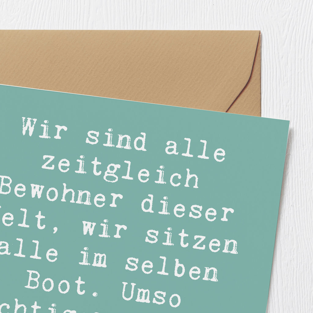 Deluxe Karte Spruch Freundlichkeiten verbreiten Karte, Grußkarte, Klappkarte, Einladungskarte, Glückwunschkarte, Hochzeitskarte, Geburtstagskarte, Hochwertige Grußkarte, Hochwertige Klappkarte