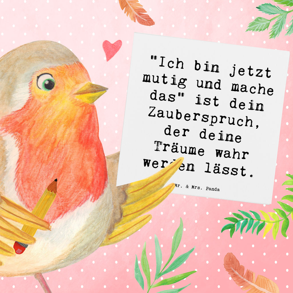 Deluxe Karte Spruch Mutig zu sich selbst stehen Karte, Grußkarte, Klappkarte, Einladungskarte, Glückwunschkarte, Hochzeitskarte, Geburtstagskarte, Hochwertige Grußkarte, Hochwertige Klappkarte