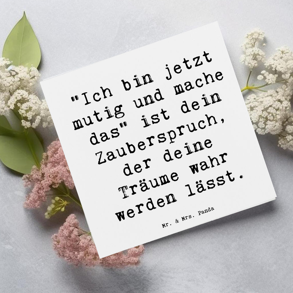 Deluxe Karte Spruch Mutig zu sich selbst stehen Karte, Grußkarte, Klappkarte, Einladungskarte, Glückwunschkarte, Hochzeitskarte, Geburtstagskarte, Hochwertige Grußkarte, Hochwertige Klappkarte