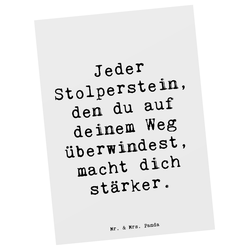 Postkarte Spruch Stolpersteine im Alltag meistern Postkarte, Karte, Geschenkkarte, Grußkarte, Einladung, Ansichtskarte, Geburtstagskarte, Einladungskarte, Dankeskarte, Ansichtskarten, Einladung Geburtstag, Einladungskarten Geburtstag