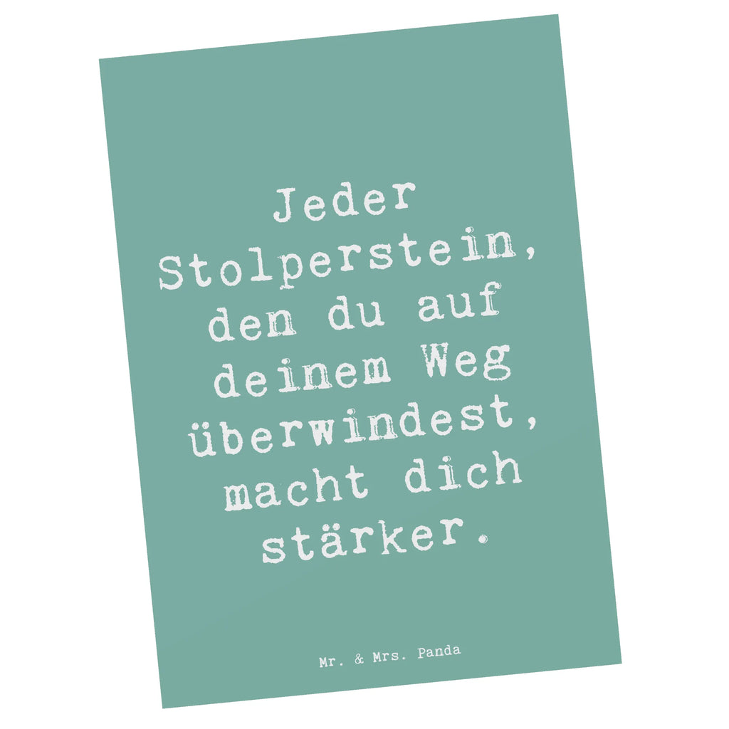 Postkarte Spruch Stolpersteine im Alltag meistern Postkarte, Karte, Geschenkkarte, Grußkarte, Einladung, Ansichtskarte, Geburtstagskarte, Einladungskarte, Dankeskarte, Ansichtskarten, Einladung Geburtstag, Einladungskarten Geburtstag