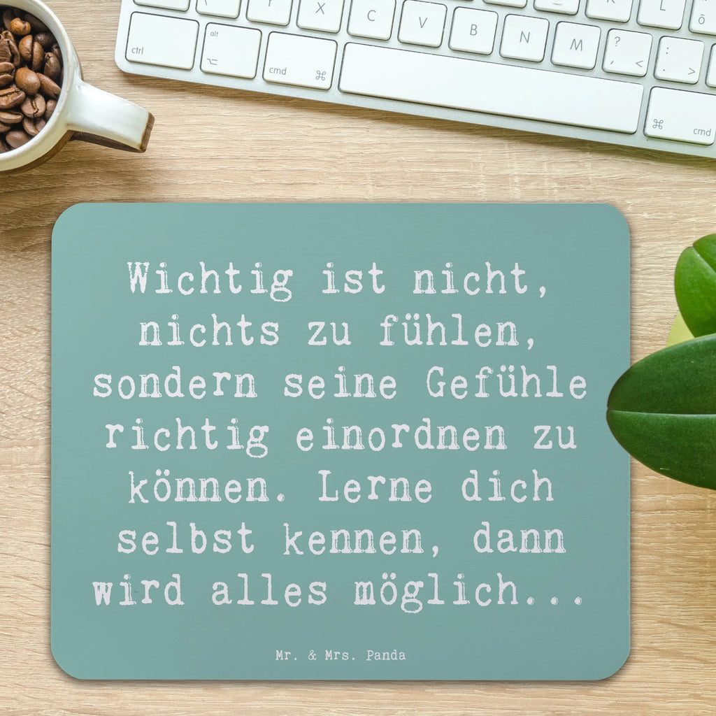 Mauspad Spruch Emotionen ausdrücken Weisheit Mousepad, Computer zubehör, Büroausstattung, PC Zubehör, Arbeitszimmer, Mauspad, Einzigartiges Mauspad, Designer Mauspad, Mausunterlage, Mauspad Büro