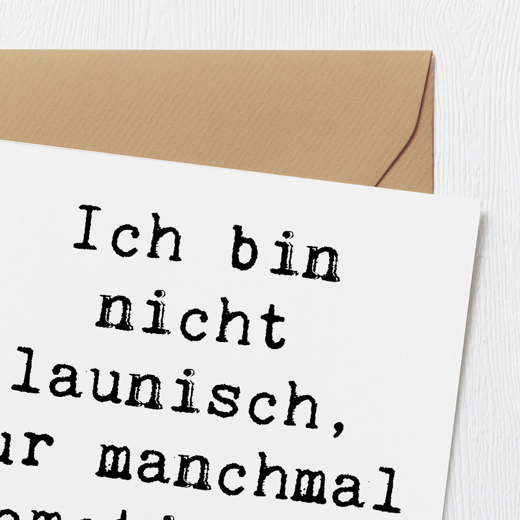 Deluxe Karte Spruch Emotionen ausdrücken Karte, Grußkarte, Klappkarte, Einladungskarte, Glückwunschkarte, Hochzeitskarte, Geburtstagskarte, Hochwertige Grußkarte, Hochwertige Klappkarte