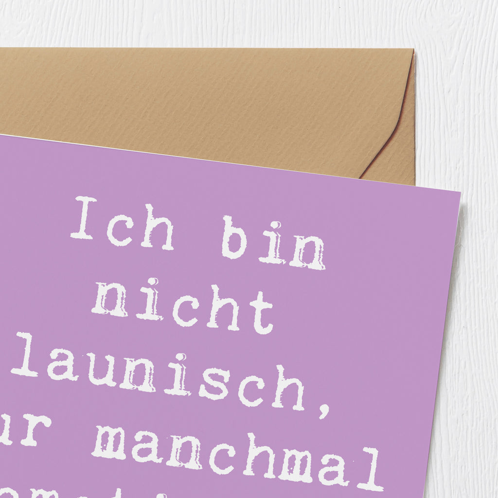 Deluxe Karte Spruch Emotionen ausdrücken Karte, Grußkarte, Klappkarte, Einladungskarte, Glückwunschkarte, Hochzeitskarte, Geburtstagskarte, Hochwertige Grußkarte, Hochwertige Klappkarte