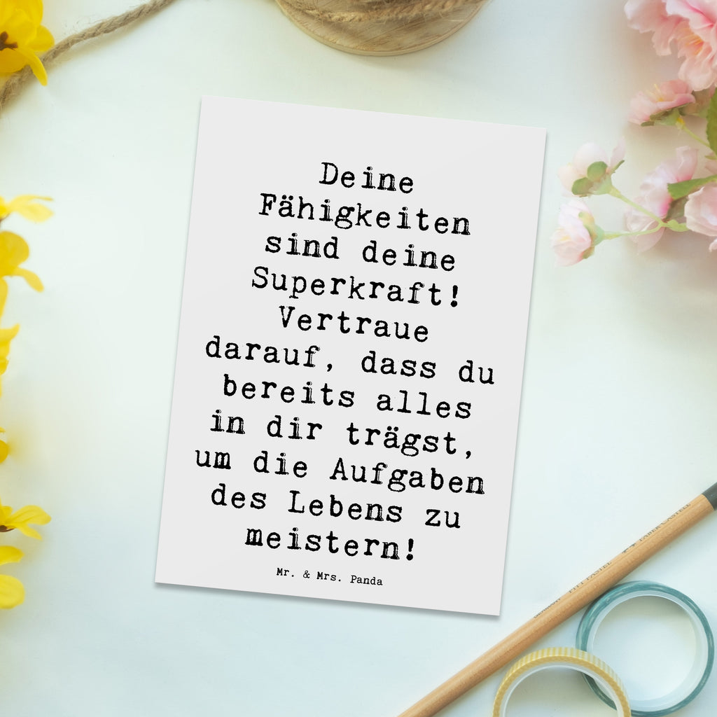 Postkarte Spruch Vertrauen in Fähigkeiten Postkarte, Karte, Geschenkkarte, Grußkarte, Einladung, Ansichtskarte, Geburtstagskarte, Einladungskarte, Dankeskarte, Ansichtskarten, Einladung Geburtstag, Einladungskarten Geburtstag