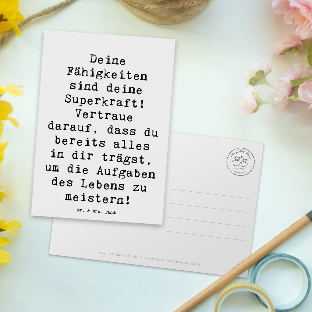 Postkarte Spruch Vertrauen in Fähigkeiten Postkarte, Karte, Geschenkkarte, Grußkarte, Einladung, Ansichtskarte, Geburtstagskarte, Einladungskarte, Dankeskarte, Ansichtskarten, Einladung Geburtstag, Einladungskarten Geburtstag