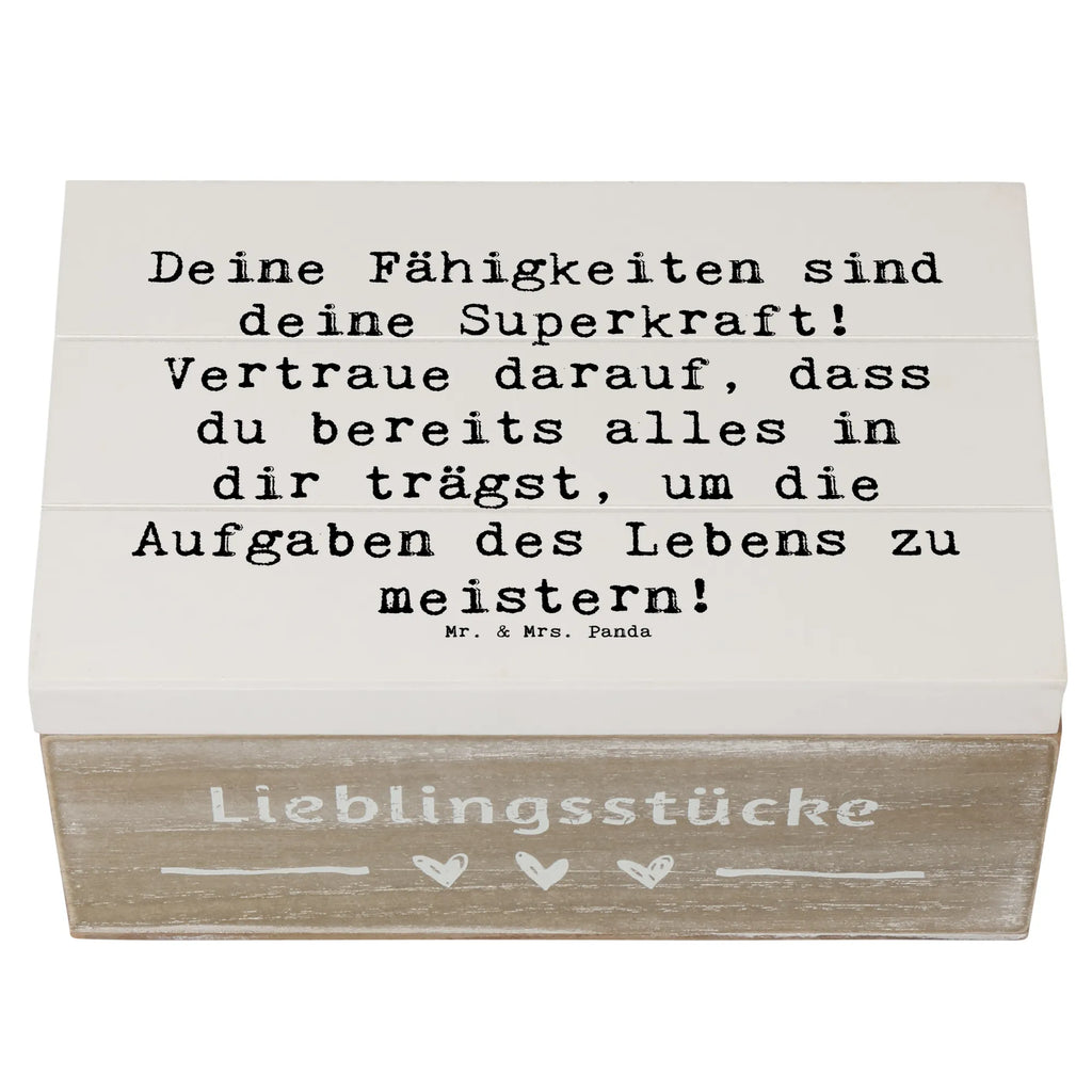 Holzkiste Spruch Vertrauen in Fähigkeiten Holzkiste, Kiste, Schatzkiste, Truhe, Schatulle, XXL, Erinnerungsbox, Erinnerungskiste, Dekokiste, Aufbewahrungsbox, Geschenkbox, Geschenkdose