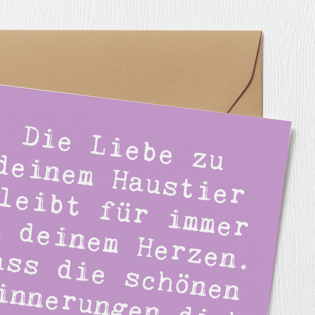 Deluxe Karte Spruch Trauerbewältigung Haustierverlust Karte, Grußkarte, Klappkarte, Einladungskarte, Glückwunschkarte, Hochzeitskarte, Geburtstagskarte, Hochwertige Grußkarte, Hochwertige Klappkarte