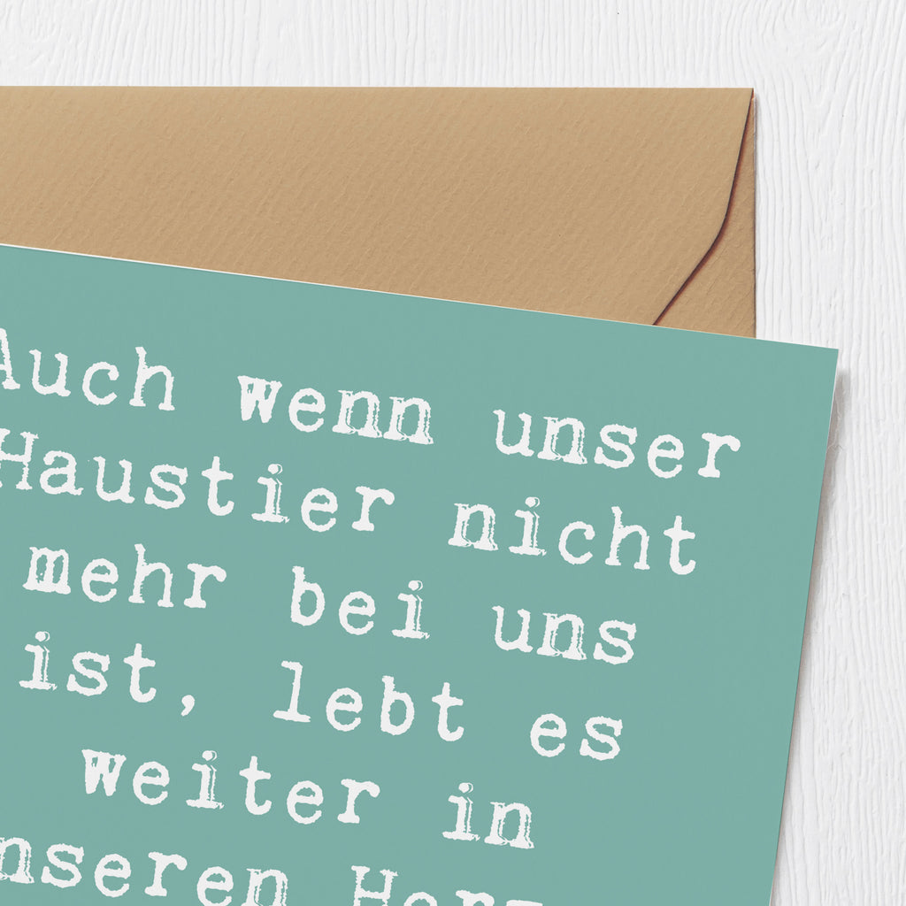 Deluxe Karte Spruch Trauerbewältigung nach dem Verlust eines Haustiers Karte, Grußkarte, Klappkarte, Einladungskarte, Glückwunschkarte, Hochzeitskarte, Geburtstagskarte, Hochwertige Grußkarte, Hochwertige Klappkarte