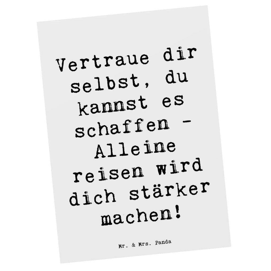 Postkarte Spruch Alleine Reisen unternehmen Postkarte, Karte, Geschenkkarte, Grußkarte, Einladung, Ansichtskarte, Geburtstagskarte, Einladungskarte, Dankeskarte, Ansichtskarten, Einladung Geburtstag, Einladungskarten Geburtstag