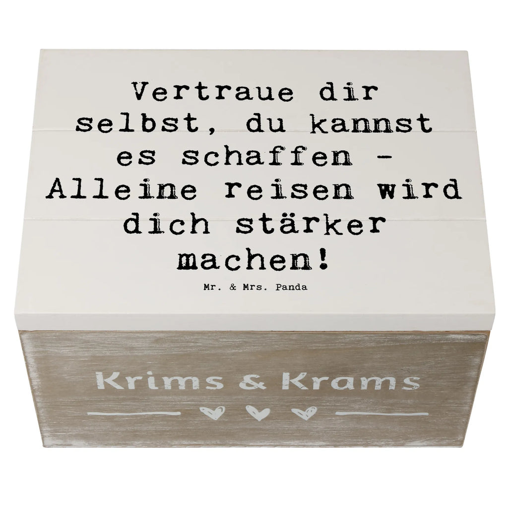 Holzkiste Spruch Alleine Reisen unternehmen Holzkiste, Kiste, Schatzkiste, Truhe, Schatulle, XXL, Erinnerungsbox, Erinnerungskiste, Dekokiste, Aufbewahrungsbox, Geschenkbox, Geschenkdose