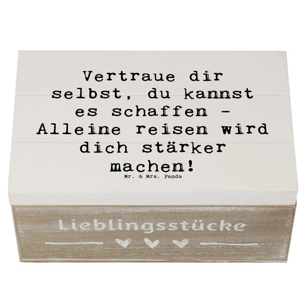 Holzkiste Spruch Alleine Reisen unternehmen Holzkiste, Kiste, Schatzkiste, Truhe, Schatulle, XXL, Erinnerungsbox, Erinnerungskiste, Dekokiste, Aufbewahrungsbox, Geschenkbox, Geschenkdose