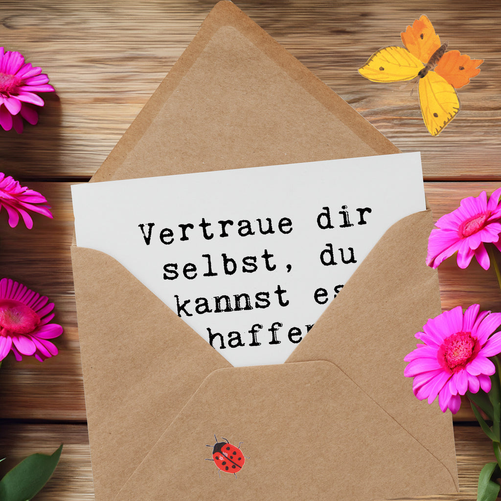 Deluxe Karte Spruch Alleine Reisen unternehmen Karte, Grußkarte, Klappkarte, Einladungskarte, Glückwunschkarte, Hochzeitskarte, Geburtstagskarte, Hochwertige Grußkarte, Hochwertige Klappkarte