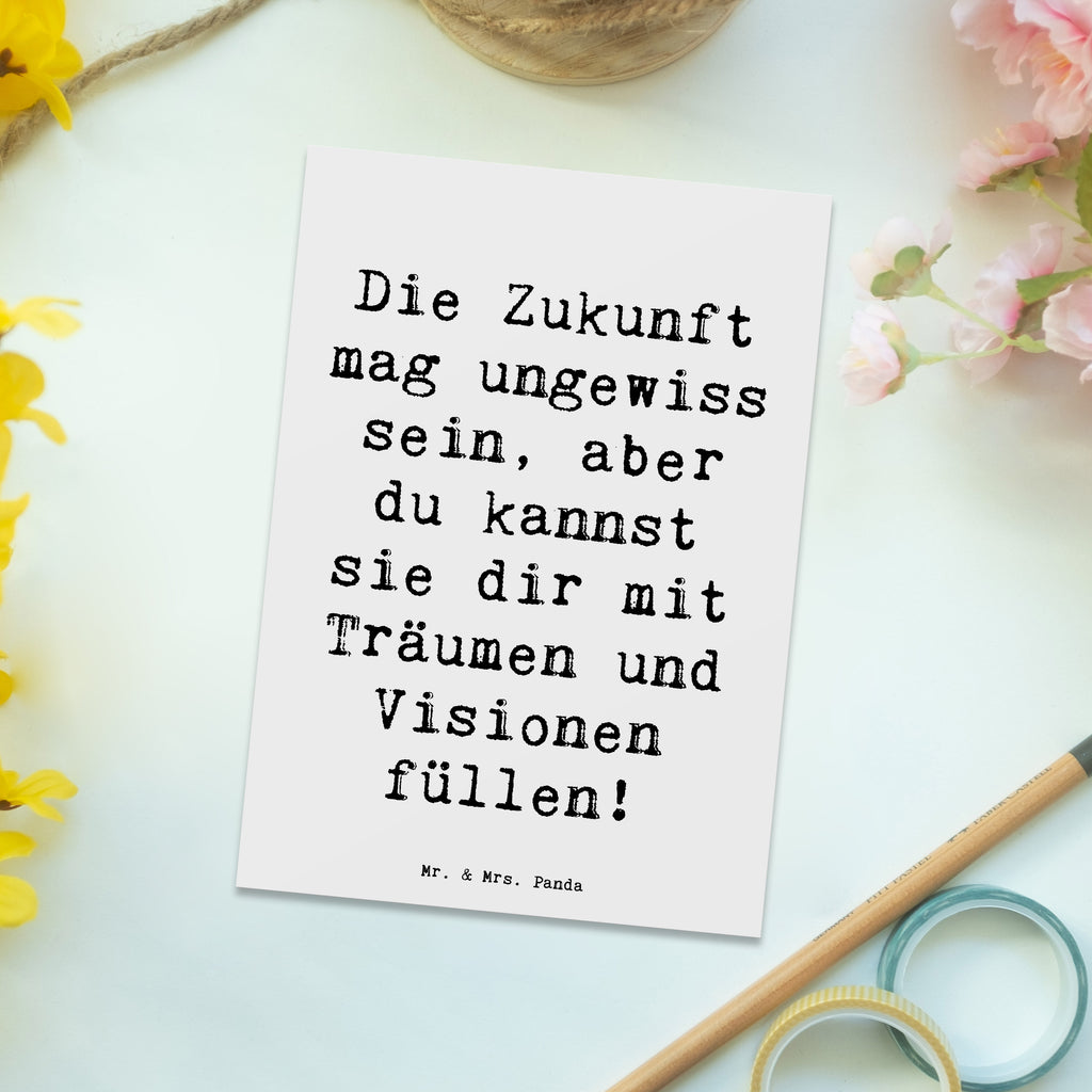 Postkarte Spruch Zukunftsplanung Ungewissheit annehmen Postkarte, Karte, Geschenkkarte, Grußkarte, Einladung, Ansichtskarte, Geburtstagskarte, Einladungskarte, Dankeskarte, Ansichtskarten, Einladung Geburtstag, Einladungskarten Geburtstag