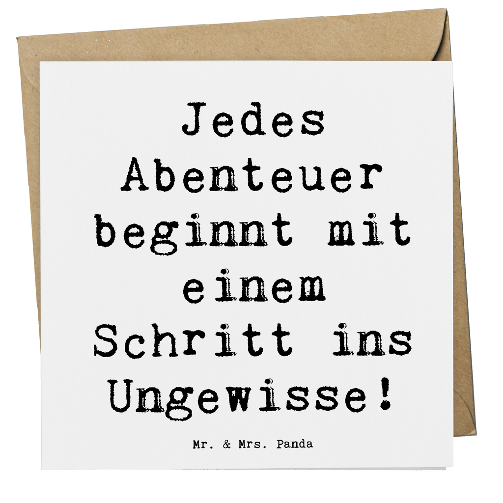 Deluxe Karte Spruch Ungewissheit akzeptieren Karte, Grußkarte, Klappkarte, Einladungskarte, Glückwunschkarte, Hochzeitskarte, Geburtstagskarte, Hochwertige Grußkarte, Hochwertige Klappkarte