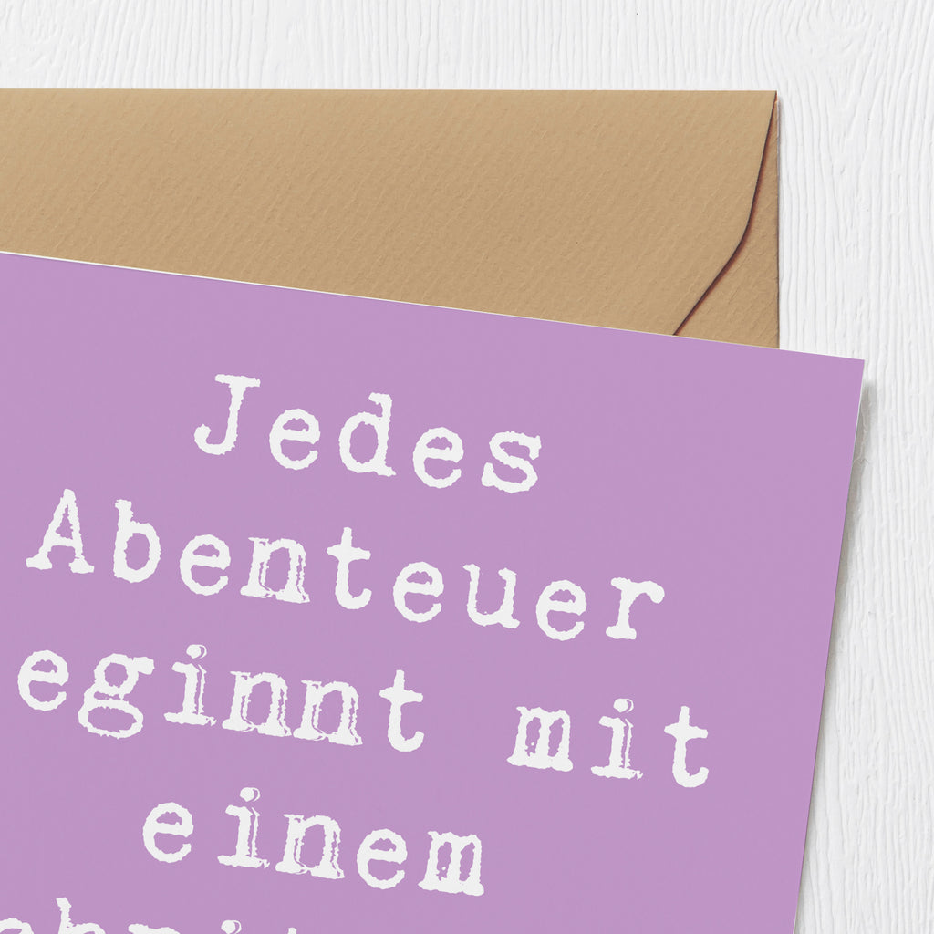 Deluxe Karte Spruch Ungewissheit akzeptieren Karte, Grußkarte, Klappkarte, Einladungskarte, Glückwunschkarte, Hochzeitskarte, Geburtstagskarte, Hochwertige Grußkarte, Hochwertige Klappkarte