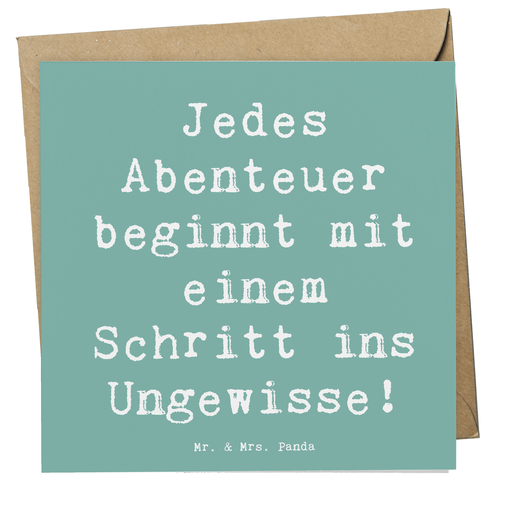 Deluxe Karte Spruch Ungewissheit akzeptieren Karte, Grußkarte, Klappkarte, Einladungskarte, Glückwunschkarte, Hochzeitskarte, Geburtstagskarte, Hochwertige Grußkarte, Hochwertige Klappkarte