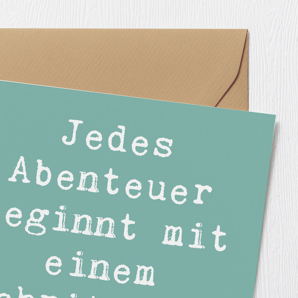 Deluxe Karte Spruch Ungewissheit akzeptieren Karte, Grußkarte, Klappkarte, Einladungskarte, Glückwunschkarte, Hochzeitskarte, Geburtstagskarte, Hochwertige Grußkarte, Hochwertige Klappkarte