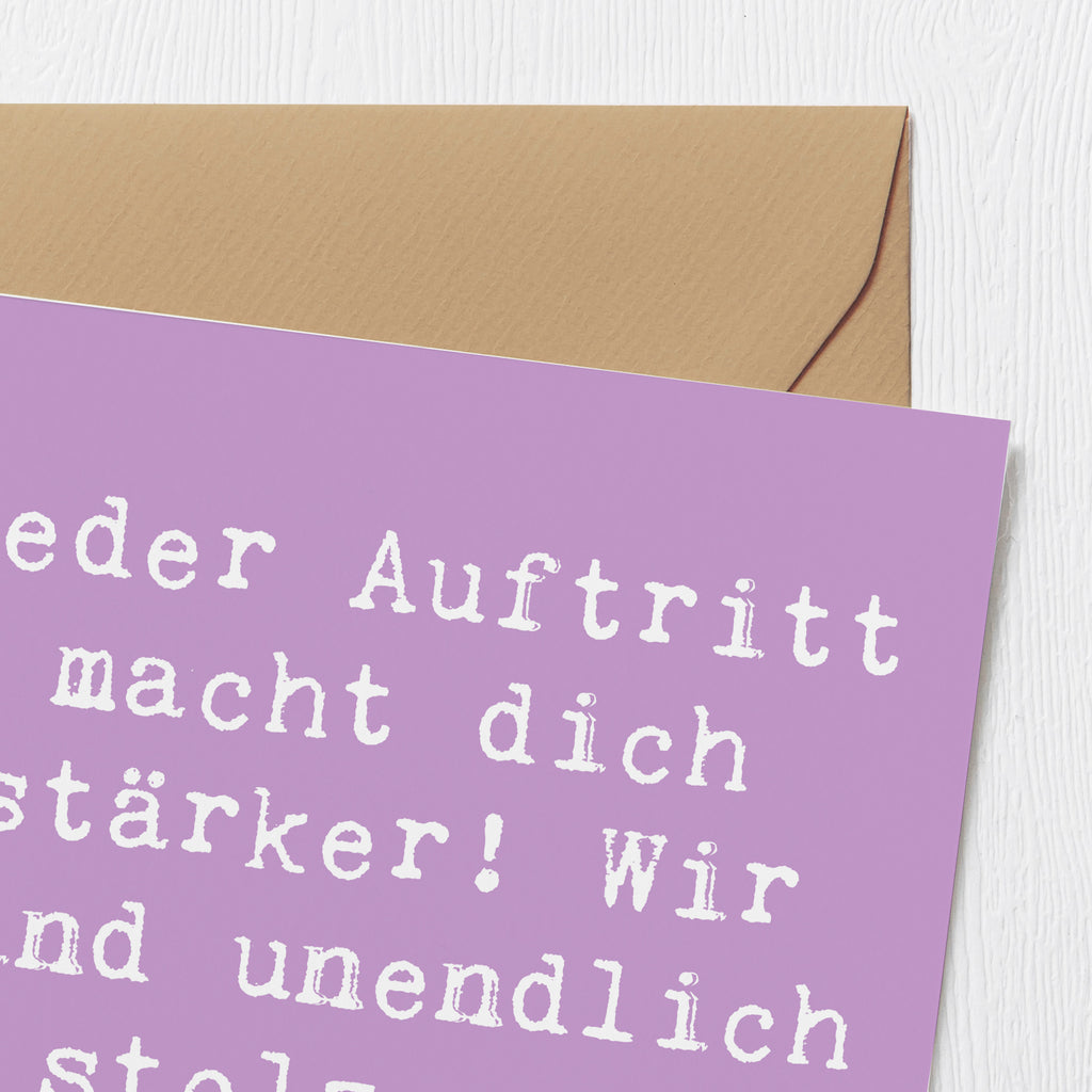 Deluxe Karte Spruch Vokale musikalische Auftritte meistern Karte, Grußkarte, Klappkarte, Einladungskarte, Glückwunschkarte, Hochzeitskarte, Geburtstagskarte, Hochwertige Grußkarte, Hochwertige Klappkarte