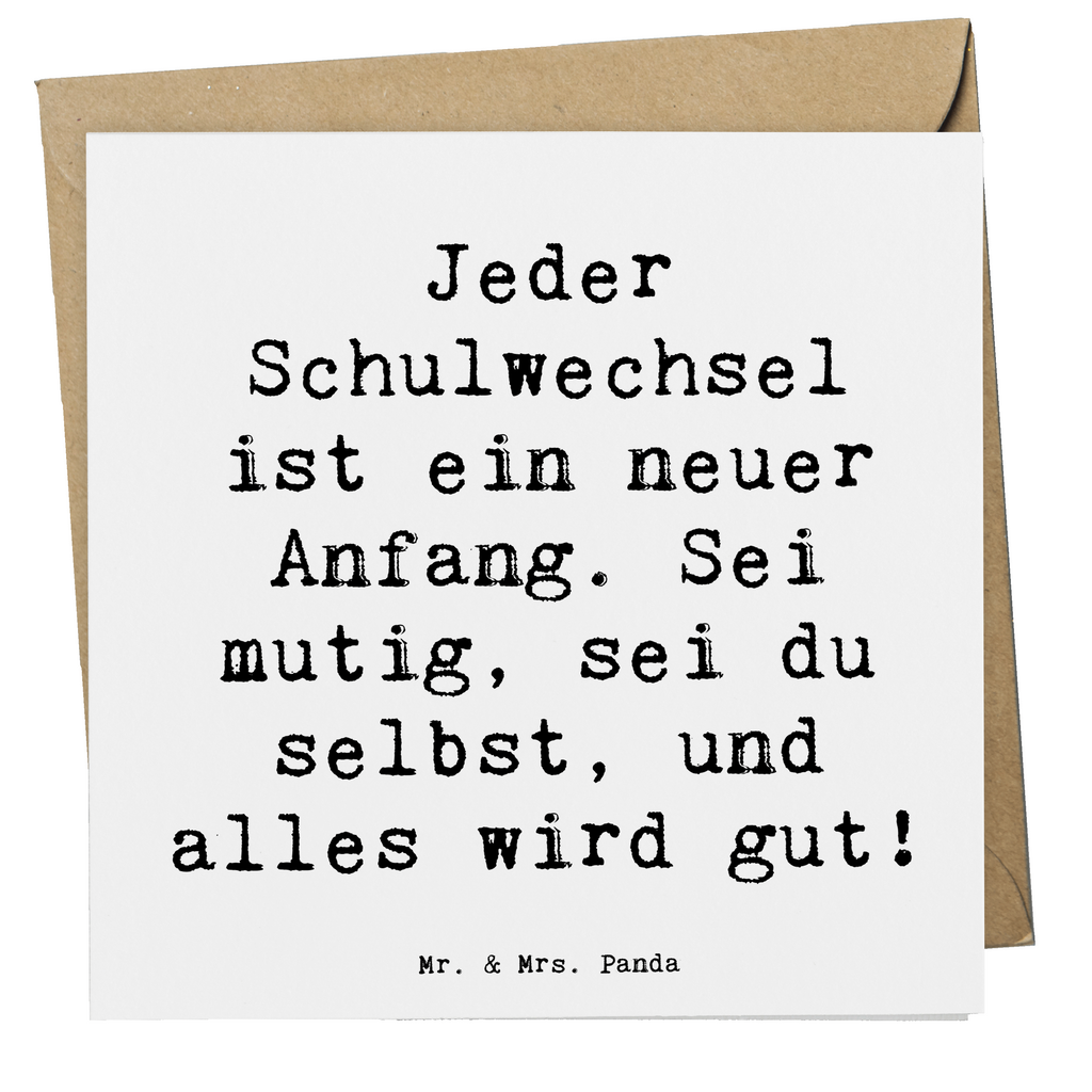 Deluxe Karte Spruch Einen Schulwechsel bewältigen Karte, Grußkarte, Klappkarte, Einladungskarte, Glückwunschkarte, Hochzeitskarte, Geburtstagskarte, Hochwertige Grußkarte, Hochwertige Klappkarte