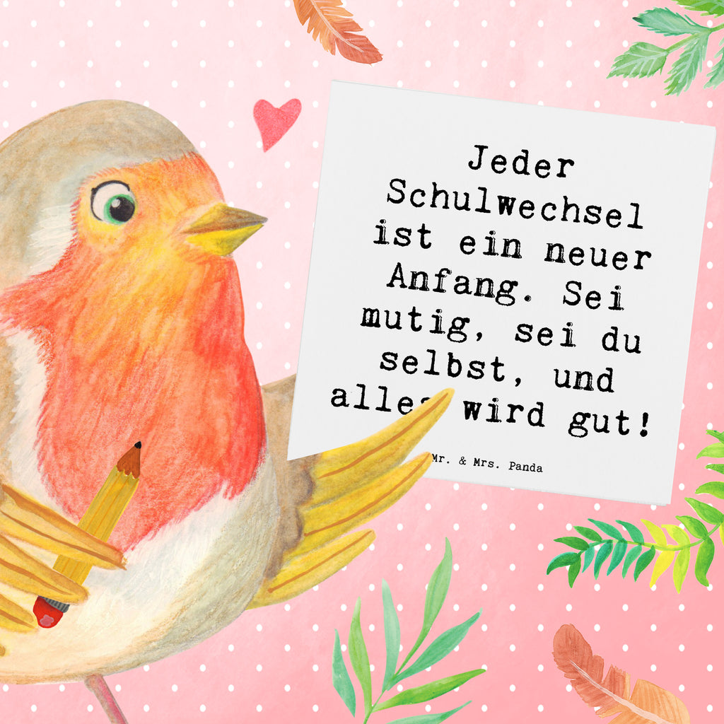 Deluxe Karte Spruch Einen Schulwechsel bewältigen Karte, Grußkarte, Klappkarte, Einladungskarte, Glückwunschkarte, Hochzeitskarte, Geburtstagskarte, Hochwertige Grußkarte, Hochwertige Klappkarte