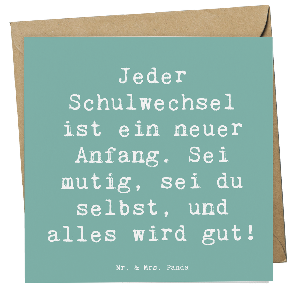 Deluxe Karte Spruch Einen Schulwechsel bewältigen Karte, Grußkarte, Klappkarte, Einladungskarte, Glückwunschkarte, Hochzeitskarte, Geburtstagskarte, Hochwertige Grußkarte, Hochwertige Klappkarte