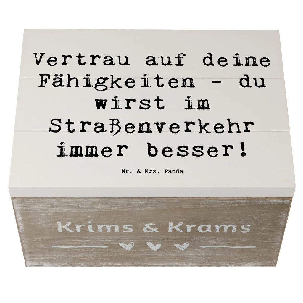 Holzkiste Spruch Erste Erfahrungen im Straßenverkehr machen Holzkiste, Kiste, Schatzkiste, Truhe, Schatulle, XXL, Erinnerungsbox, Erinnerungskiste, Dekokiste, Aufbewahrungsbox, Geschenkbox, Geschenkdose