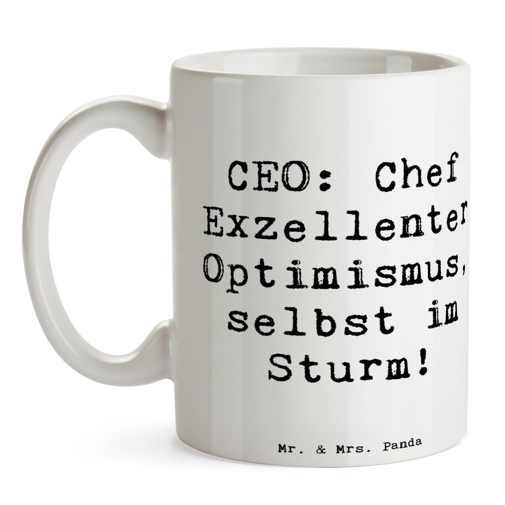 Tasse Spruch CEO Optimismus Tasse, Kaffeetasse, Teetasse, Becher, Kaffeebecher, Teebecher, Keramiktasse, Porzellantasse, Büro Tasse, Geschenk Tasse, Tasse Sprüche, Tasse Motive, Kaffeetassen, Tasse bedrucken, Designer Tasse, Cappuccino Tassen, Schöne Teetassen, Beruf, Ausbildung, Jubiläum, Abschied, Rente, Kollege, Kollegin, Geschenk, Schenken, Arbeitskollege, Mitarbeiter, Firma, Danke, Dankeschön