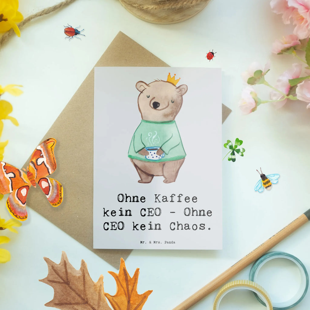 Grußkarte CEO ohne Chaos Grußkarte, Klappkarte, Einladungskarte, Glückwunschkarte, Hochzeitskarte, Geburtstagskarte, Karte, Ansichtskarten, Beruf, Ausbildung, Jubiläum, Abschied, Rente, Kollege, Kollegin, Geschenk, Schenken, Arbeitskollege, Mitarbeiter, Firma, Danke, Dankeschön