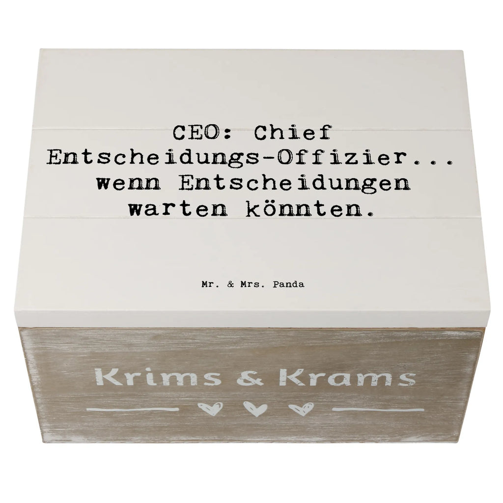 Holzkiste Spruch CEO Entscheidungen Holzkiste, Kiste, Schatzkiste, Truhe, Schatulle, XXL, Erinnerungsbox, Erinnerungskiste, Dekokiste, Aufbewahrungsbox, Geschenkbox, Geschenkdose, Beruf, Ausbildung, Jubiläum, Abschied, Rente, Kollege, Kollegin, Geschenk, Schenken, Arbeitskollege, Mitarbeiter, Firma, Danke, Dankeschön