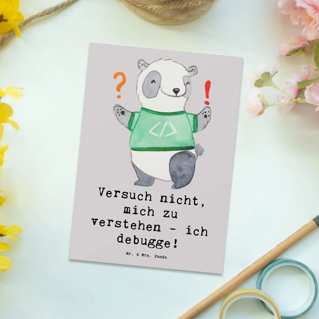 Postkarte Softwareentwickler Debugging Postkarte, Karte, Geschenkkarte, Grußkarte, Einladung, Ansichtskarte, Geburtstagskarte, Einladungskarte, Dankeskarte, Ansichtskarten, Einladung Geburtstag, Einladungskarten Geburtstag, Beruf, Ausbildung, Jubiläum, Abschied, Rente, Kollege, Kollegin, Geschenk, Schenken, Arbeitskollege, Mitarbeiter, Firma, Danke, Dankeschön