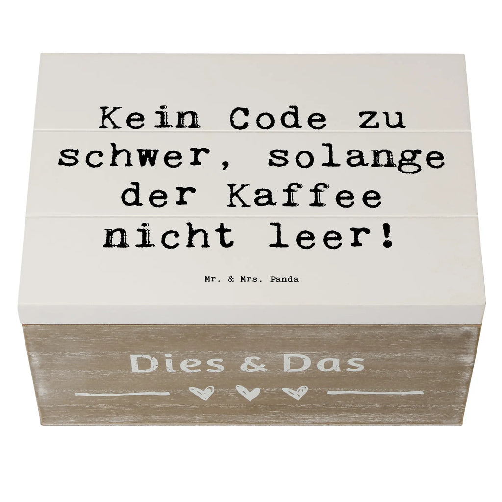 Holzkiste Spruch Code und Kaffee Holzkiste, Kiste, Schatzkiste, Truhe, Schatulle, XXL, Erinnerungsbox, Erinnerungskiste, Dekokiste, Aufbewahrungsbox, Geschenkbox, Geschenkdose, Beruf, Ausbildung, Jubiläum, Abschied, Rente, Kollege, Kollegin, Geschenk, Schenken, Arbeitskollege, Mitarbeiter, Firma, Danke, Dankeschön