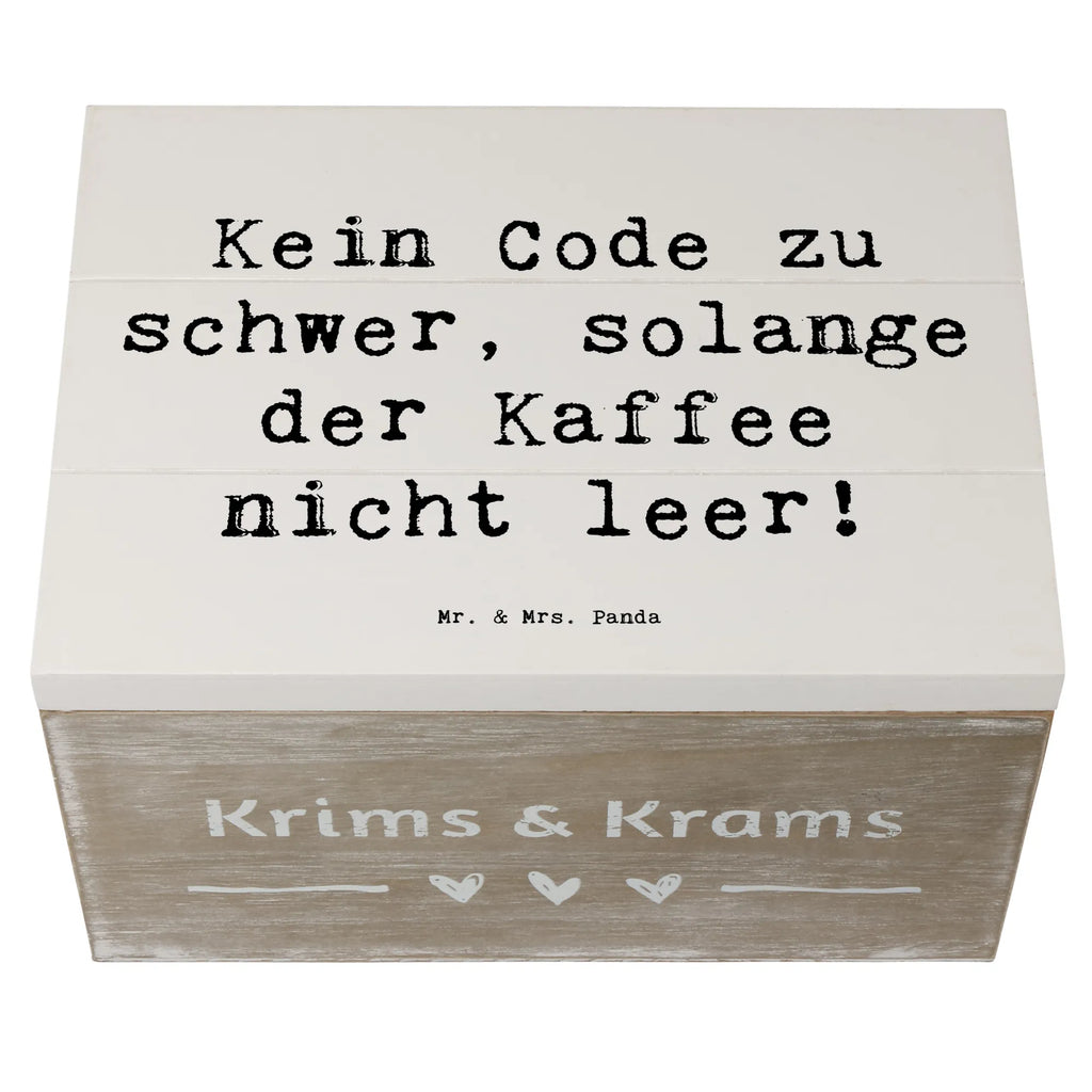 Holzkiste Spruch Code und Kaffee Holzkiste, Kiste, Schatzkiste, Truhe, Schatulle, XXL, Erinnerungsbox, Erinnerungskiste, Dekokiste, Aufbewahrungsbox, Geschenkbox, Geschenkdose, Beruf, Ausbildung, Jubiläum, Abschied, Rente, Kollege, Kollegin, Geschenk, Schenken, Arbeitskollege, Mitarbeiter, Firma, Danke, Dankeschön