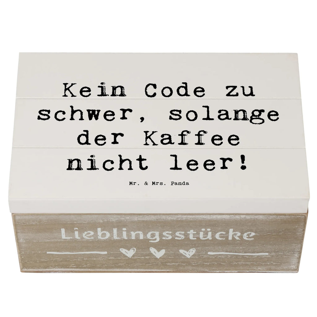 Holzkiste Spruch Code und Kaffee Holzkiste, Kiste, Schatzkiste, Truhe, Schatulle, XXL, Erinnerungsbox, Erinnerungskiste, Dekokiste, Aufbewahrungsbox, Geschenkbox, Geschenkdose, Beruf, Ausbildung, Jubiläum, Abschied, Rente, Kollege, Kollegin, Geschenk, Schenken, Arbeitskollege, Mitarbeiter, Firma, Danke, Dankeschön