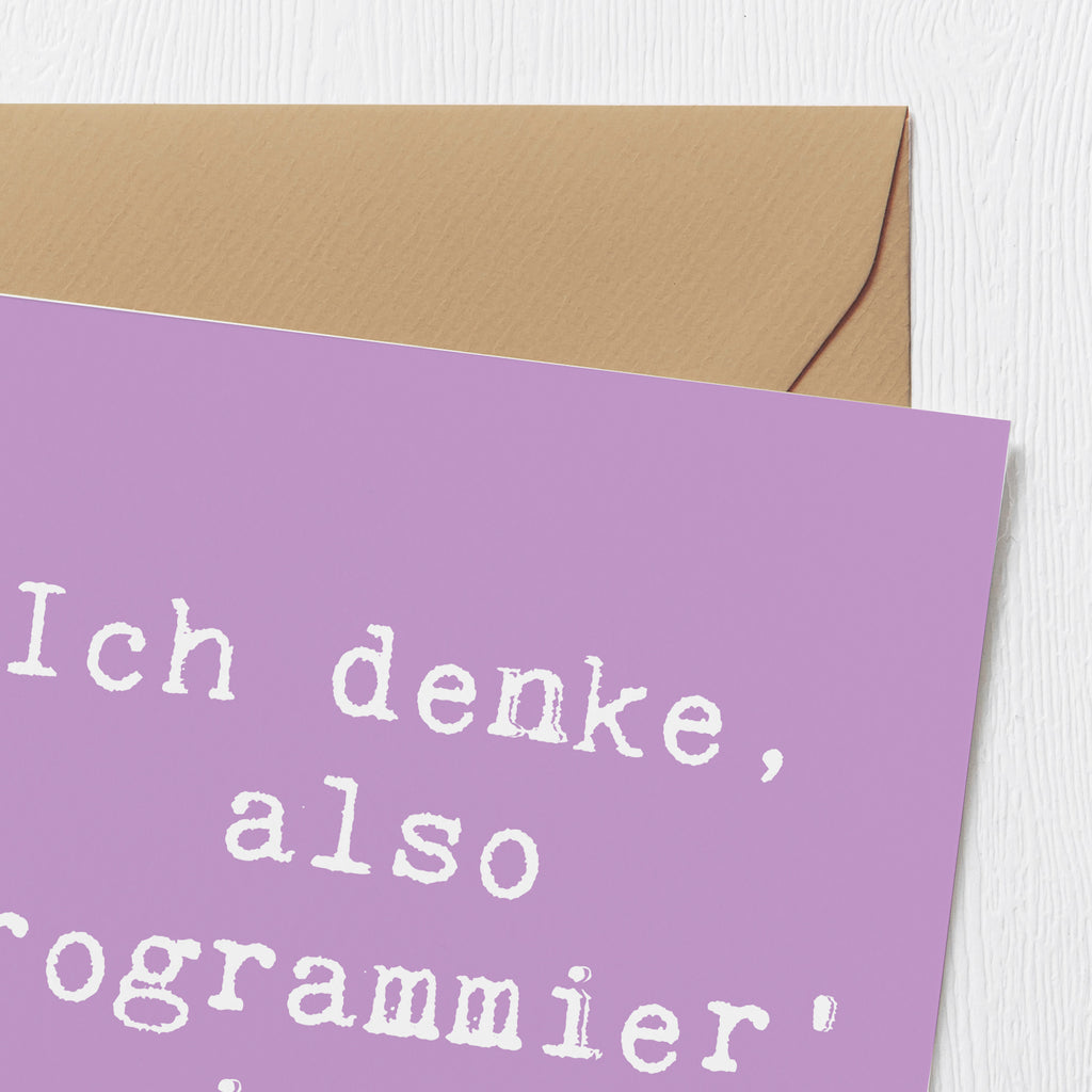 Deluxe Karte Spruch Denker Softwareentwickler Karte, Grußkarte, Klappkarte, Einladungskarte, Glückwunschkarte, Hochzeitskarte, Geburtstagskarte, Hochwertige Grußkarte, Hochwertige Klappkarte, Beruf, Ausbildung, Jubiläum, Abschied, Rente, Kollege, Kollegin, Geschenk, Schenken, Arbeitskollege, Mitarbeiter, Firma, Danke, Dankeschön