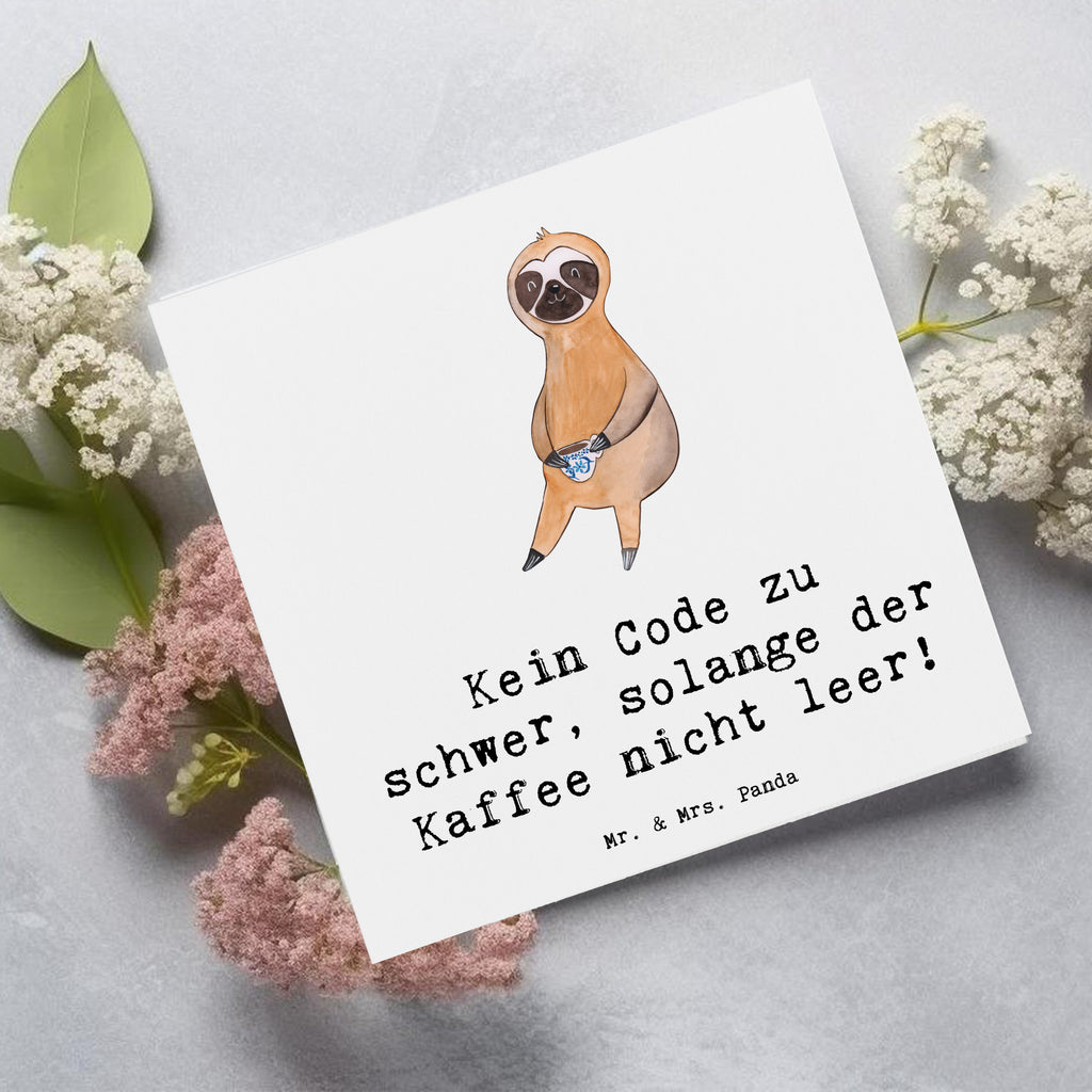 Deluxe Karte Code und Kaffee Karte, Grußkarte, Klappkarte, Einladungskarte, Glückwunschkarte, Hochzeitskarte, Geburtstagskarte, Hochwertige Grußkarte, Hochwertige Klappkarte, Beruf, Ausbildung, Jubiläum, Abschied, Rente, Kollege, Kollegin, Geschenk, Schenken, Arbeitskollege, Mitarbeiter, Firma, Danke, Dankeschön