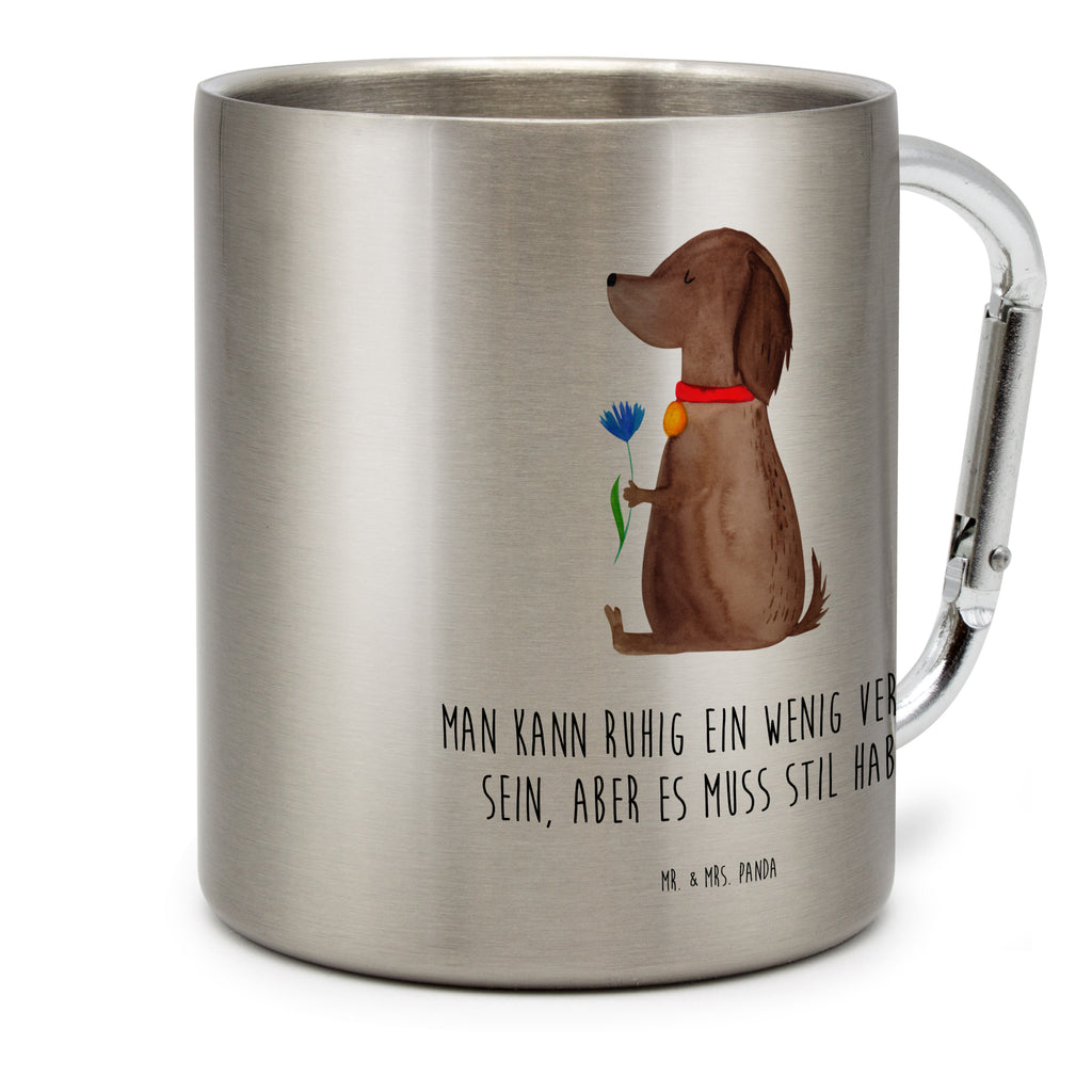 Edelstahlbecher Hund Blume Edelstahltasse, Karabiner, Edelstahlbecher, Outdoor, Camping, Tasse, Becher, Hund, Hundemotiv, Haustier, Hunderasse, Tierliebhaber, Hundebesitzer, Sprüche, Hunde, Frauchen, Hundeliebe