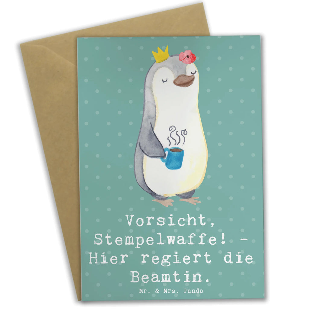 Grußkarte Beamtin Stempelwaffe Grußkarte, Klappkarte, Einladungskarte, Glückwunschkarte, Hochzeitskarte, Geburtstagskarte, Karte, Ansichtskarten, Beruf, Ausbildung, Jubiläum, Abschied, Rente, Kollege, Kollegin, Geschenk, Schenken, Arbeitskollege, Mitarbeiter, Firma, Danke, Dankeschön