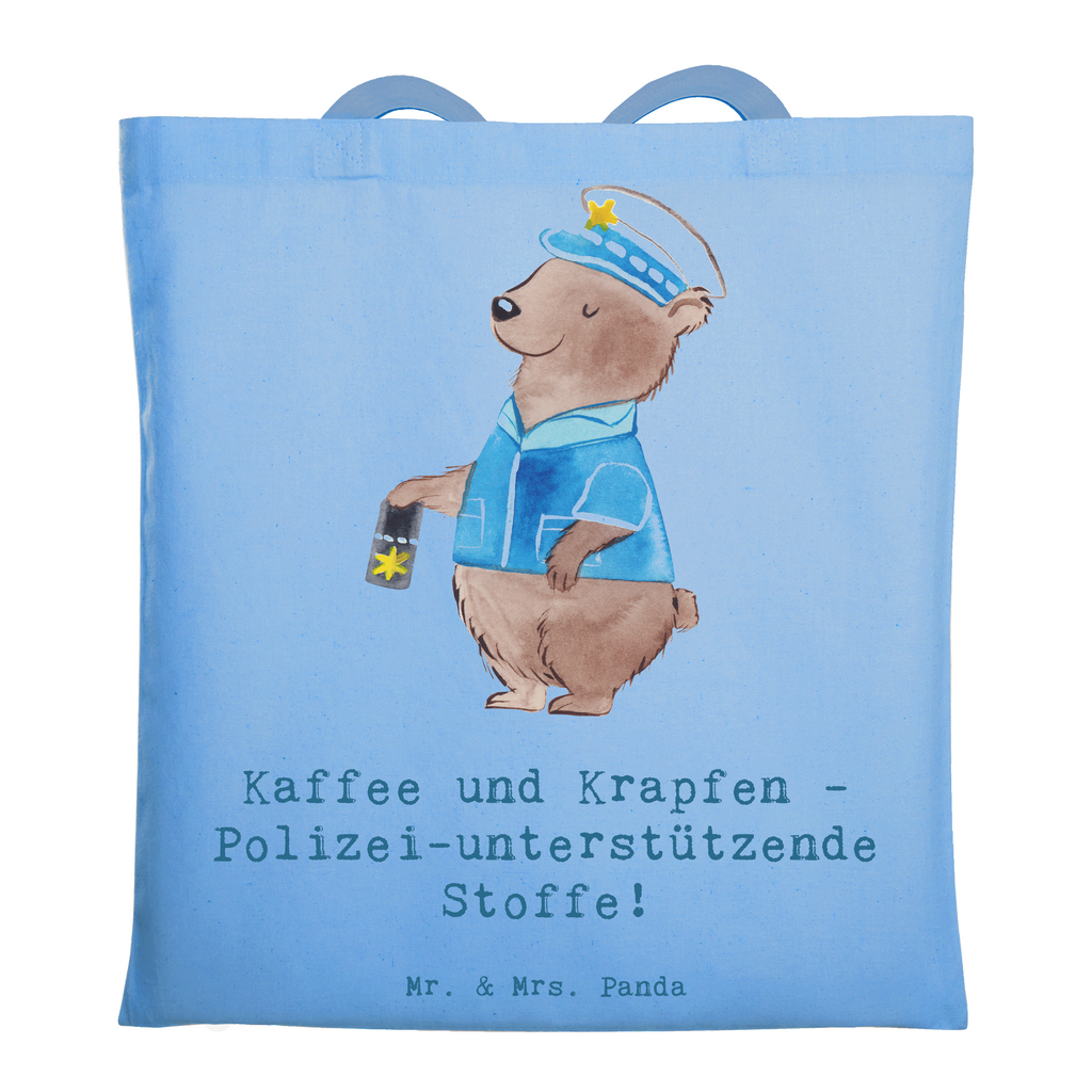 Tragetasche Polizist Kaffee Krapfen Beuteltasche, Beutel, Einkaufstasche, Jutebeutel, Stoffbeutel, Tasche, Shopper, Umhängetasche, Strandtasche, Schultertasche, Stofftasche, Tragetasche, Badetasche, Jutetasche, Einkaufstüte, Laptoptasche, Beruf, Ausbildung, Jubiläum, Abschied, Rente, Kollege, Kollegin, Geschenk, Schenken, Arbeitskollege, Mitarbeiter, Firma, Danke, Dankeschön