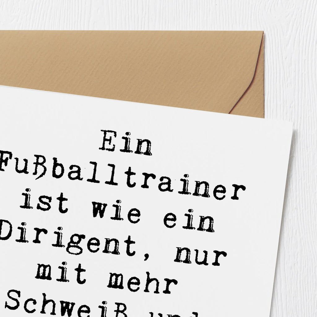 Deluxe Karte Spruch Fußballtrainer Dirigent Karte, Grußkarte, Klappkarte, Einladungskarte, Glückwunschkarte, Hochzeitskarte, Geburtstagskarte, Hochwertige Grußkarte, Hochwertige Klappkarte, Beruf, Ausbildung, Jubiläum, Abschied, Rente, Kollege, Kollegin, Geschenk, Schenken, Arbeitskollege, Mitarbeiter, Firma, Danke, Dankeschön