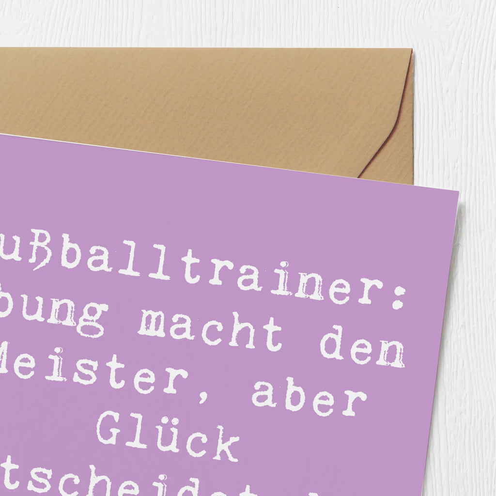 Deluxe Karte Spruch Fußballtrainer Erfolgskick Karte, Grußkarte, Klappkarte, Einladungskarte, Glückwunschkarte, Hochzeitskarte, Geburtstagskarte, Hochwertige Grußkarte, Hochwertige Klappkarte, Beruf, Ausbildung, Jubiläum, Abschied, Rente, Kollege, Kollegin, Geschenk, Schenken, Arbeitskollege, Mitarbeiter, Firma, Danke, Dankeschön