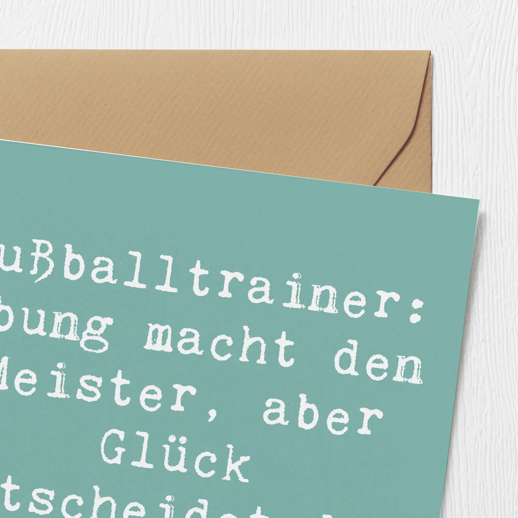 Deluxe Karte Spruch Fußballtrainer Erfolgskick Karte, Grußkarte, Klappkarte, Einladungskarte, Glückwunschkarte, Hochzeitskarte, Geburtstagskarte, Hochwertige Grußkarte, Hochwertige Klappkarte, Beruf, Ausbildung, Jubiläum, Abschied, Rente, Kollege, Kollegin, Geschenk, Schenken, Arbeitskollege, Mitarbeiter, Firma, Danke, Dankeschön