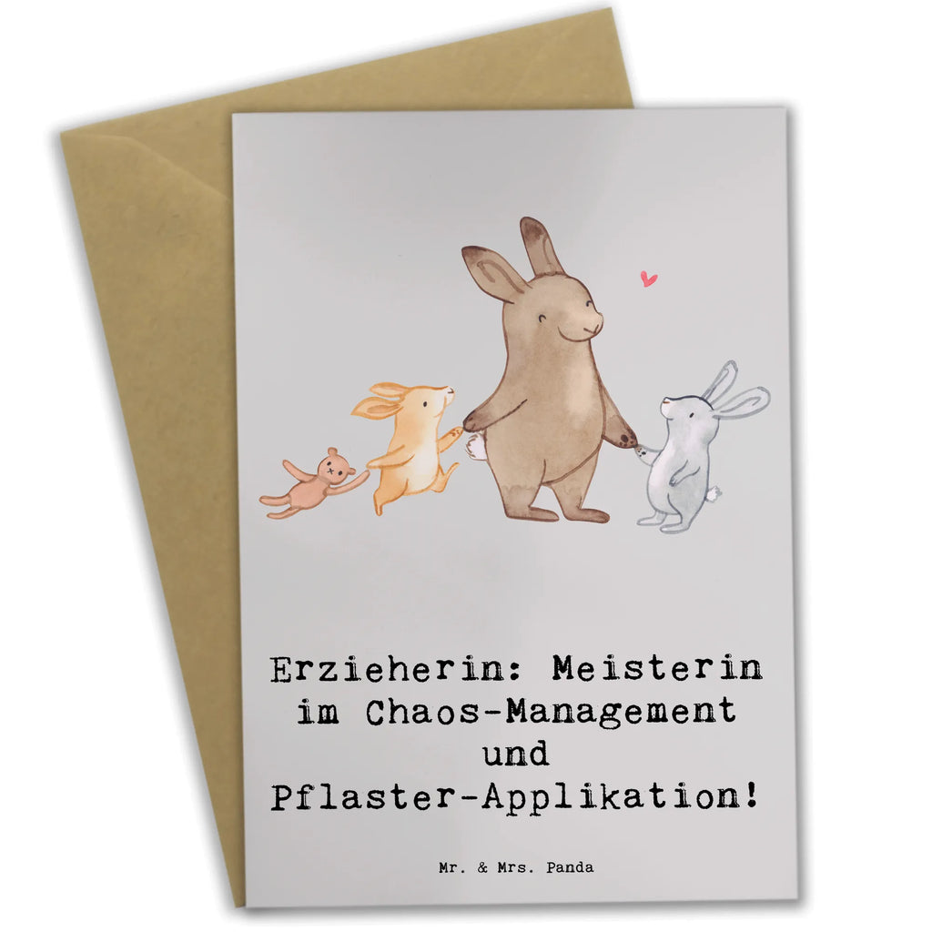 Grußkarte Erzieherin Chaos-Management Grußkarte, Klappkarte, Einladungskarte, Glückwunschkarte, Hochzeitskarte, Geburtstagskarte, Karte, Ansichtskarten, Beruf, Ausbildung, Jubiläum, Abschied, Rente, Kollege, Kollegin, Geschenk, Schenken, Arbeitskollege, Mitarbeiter, Firma, Danke, Dankeschön