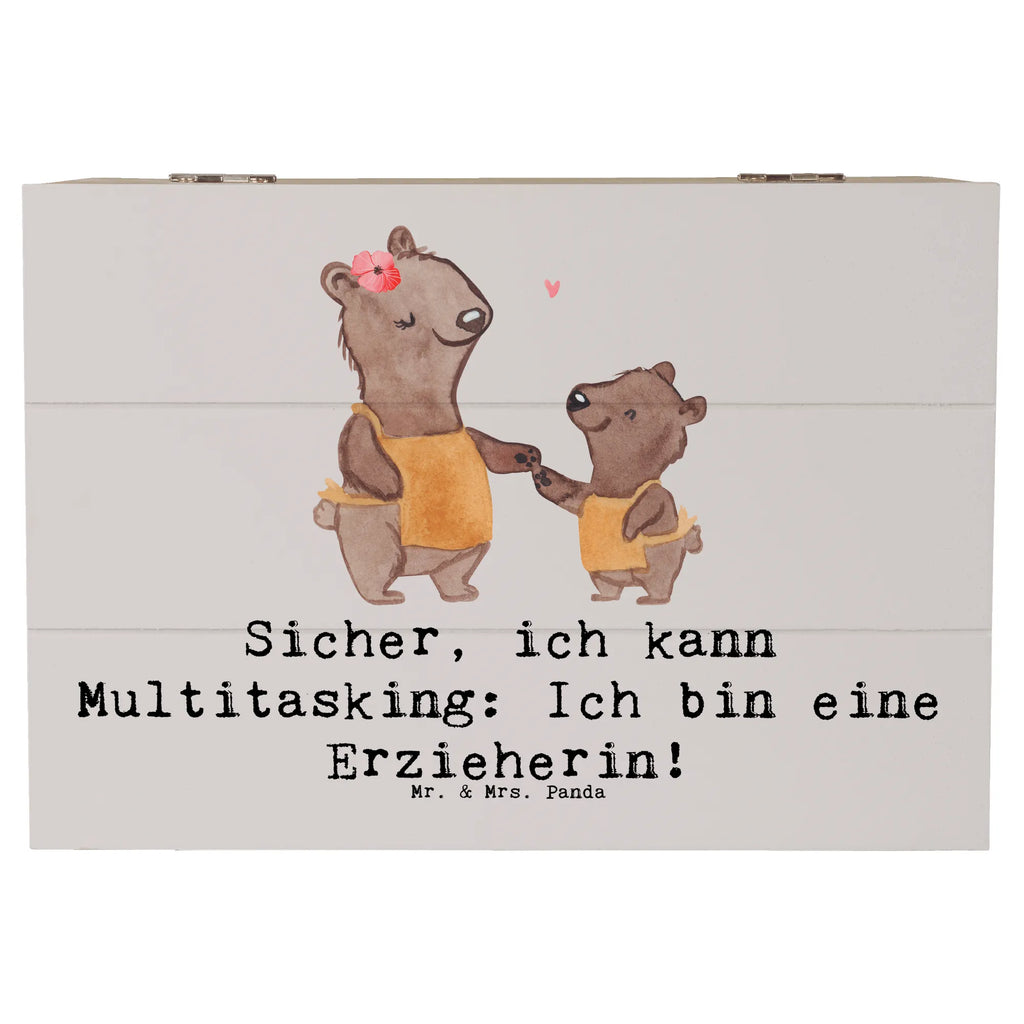 Holzkiste Erzieherin Multitasking Holzkiste, Kiste, Schatzkiste, Truhe, Schatulle, XXL, Erinnerungsbox, Erinnerungskiste, Dekokiste, Aufbewahrungsbox, Geschenkbox, Geschenkdose, Beruf, Ausbildung, Jubiläum, Abschied, Rente, Kollege, Kollegin, Geschenk, Schenken, Arbeitskollege, Mitarbeiter, Firma, Danke, Dankeschön