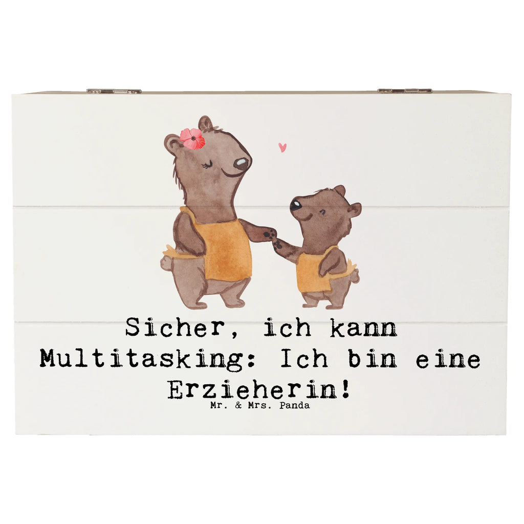 Holzkiste Erzieherin Multitasking Holzkiste, Kiste, Schatzkiste, Truhe, Schatulle, XXL, Erinnerungsbox, Erinnerungskiste, Dekokiste, Aufbewahrungsbox, Geschenkbox, Geschenkdose, Beruf, Ausbildung, Jubiläum, Abschied, Rente, Kollege, Kollegin, Geschenk, Schenken, Arbeitskollege, Mitarbeiter, Firma, Danke, Dankeschön