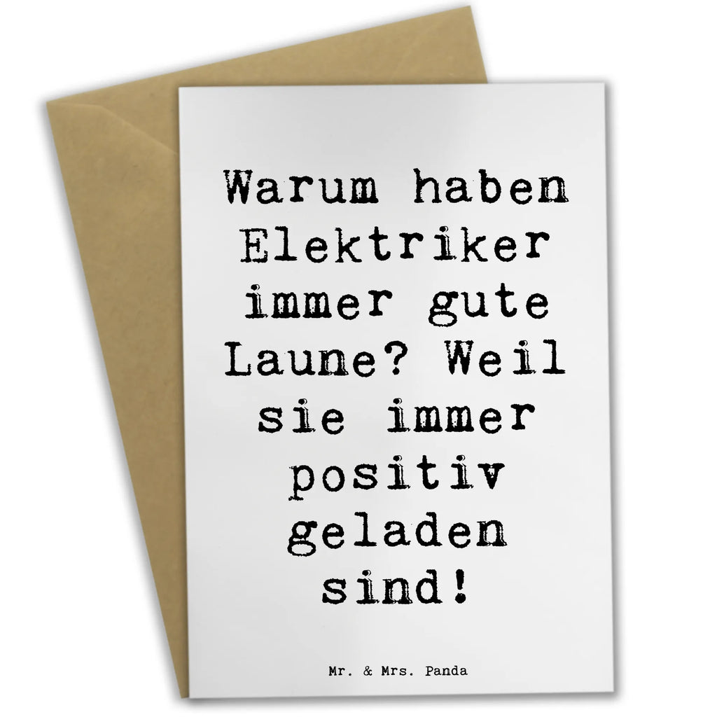 Grußkarte Spruch Positiver Elektriker Grußkarte, Klappkarte, Einladungskarte, Glückwunschkarte, Hochzeitskarte, Geburtstagskarte, Karte, Ansichtskarten, Beruf, Ausbildung, Jubiläum, Abschied, Rente, Kollege, Kollegin, Geschenk, Schenken, Arbeitskollege, Mitarbeiter, Firma, Danke, Dankeschön