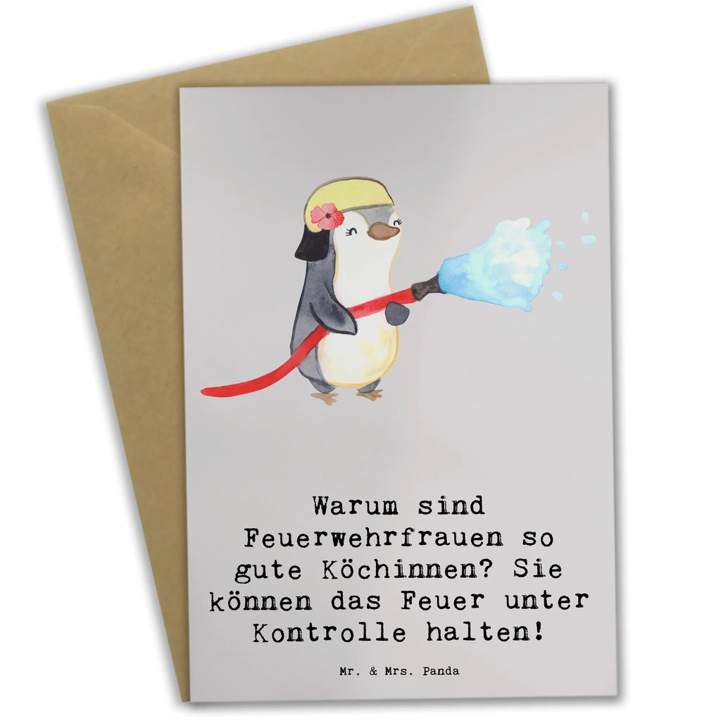 Grußkarte Feuerwehrfrau Köchin Grußkarte, Klappkarte, Einladungskarte, Glückwunschkarte, Hochzeitskarte, Geburtstagskarte, Karte, Ansichtskarten, Beruf, Ausbildung, Jubiläum, Abschied, Rente, Kollege, Kollegin, Geschenk, Schenken, Arbeitskollege, Mitarbeiter, Firma, Danke, Dankeschön