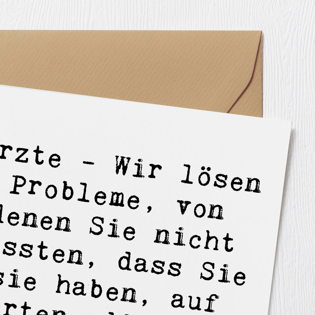 Deluxe Karte Spruch Arzt Probleme Lösen Karte, Grußkarte, Klappkarte, Einladungskarte, Glückwunschkarte, Hochzeitskarte, Geburtstagskarte, Hochwertige Grußkarte, Hochwertige Klappkarte, Beruf, Ausbildung, Jubiläum, Abschied, Rente, Kollege, Kollegin, Geschenk, Schenken, Arbeitskollege, Mitarbeiter, Firma, Danke, Dankeschön